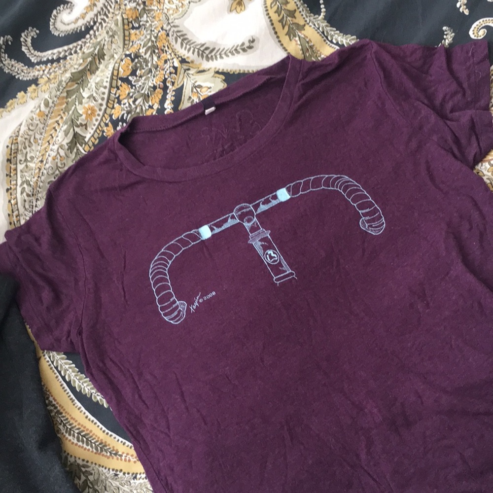 Cycling Tee Vintage Looking Drop Handlebars
